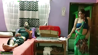 Indian hot XXX teen sex with pulchritudinous aunty&excl; with clear hindi audio